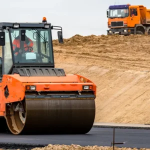 single-drum-vibratory-road-roller-on-the-road
